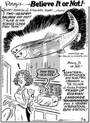 Ripley's Believe It or Not on Saturday July 6, 2002 Comic Strip