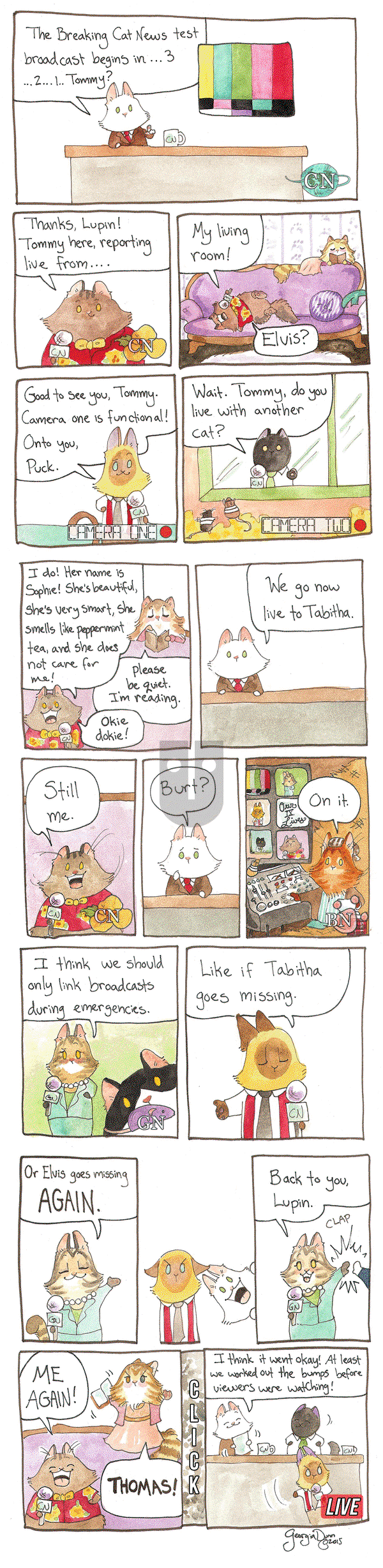 Breaking Cat News on Thursday March 3, 2016 Comic Strip