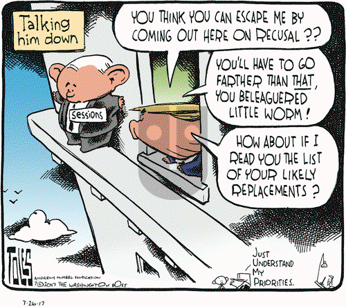 Tom Toles on Wednesday July 26, 2017 Comic Strip