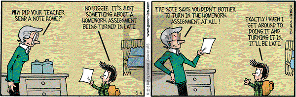 Grand Avenue on Monday May 4, 2015 Comic Strip