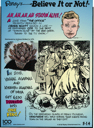 Ripley's Believe It or Not on Thursday March 14, 2019 Comic Strip