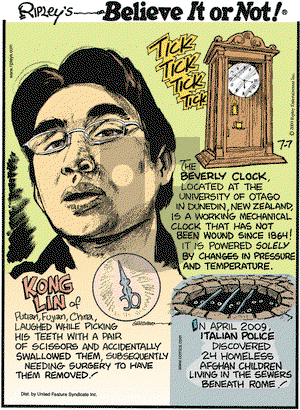 Ripley's Believe It or Not on Tuesday July 7, 2009 Comic Strip