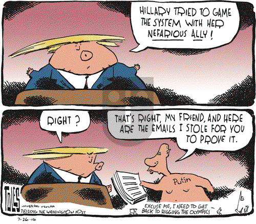 Tom Toles on Tuesday July 26, 2016 Comic Strip