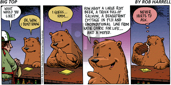 Big Top on Sunday October 19, 2003 Comic Strip