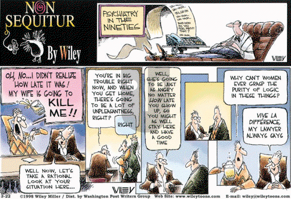 Non Sequitur on Sunday March 22, 1998 Comic Strip