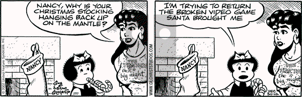Nancy on Monday December 30, 2002 Comic Strip