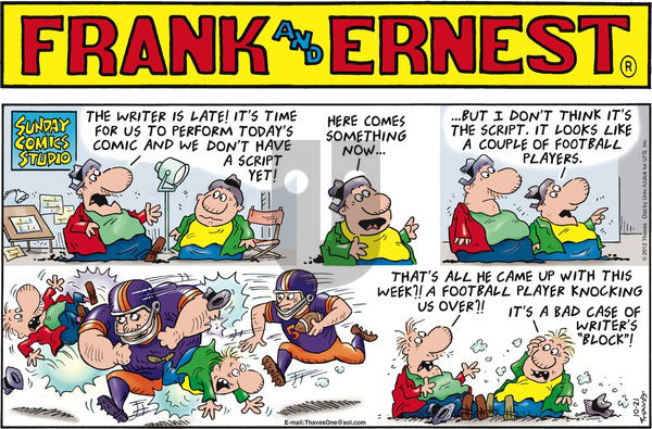 Frank and Ernest on Sunday October 21, 2012 Comic Strip