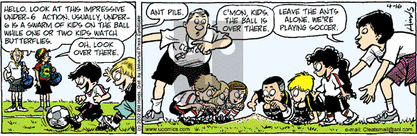 Cleats - Tuesday April 16, 2002 Comic Strip