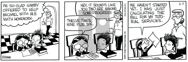 Grand Avenue on Saturday April 7, 2001 Comic Strip