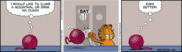 Garfield on Saturday January 30, 2016 Comic Strip