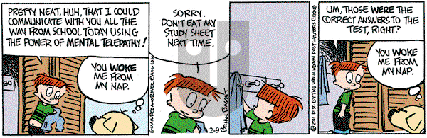 Red and Rover on Friday February 9, 2001 Comic Strip