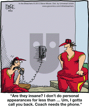 In the Bleachers on Wednesday May 23, 2012 Comic Strip