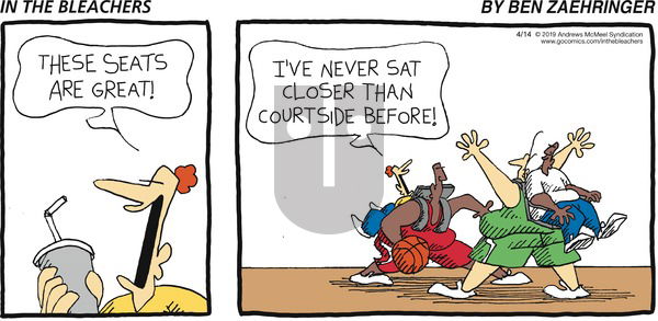 In the Bleachers on Sunday April 14, 2019 Comic Strip