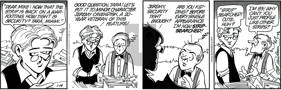 Doonesbury - Tuesday January 14, 2003 Comic Strip