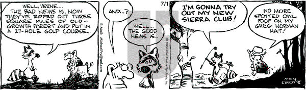 Over the Hedge on Saturday July 1, 1995 Comic Strip