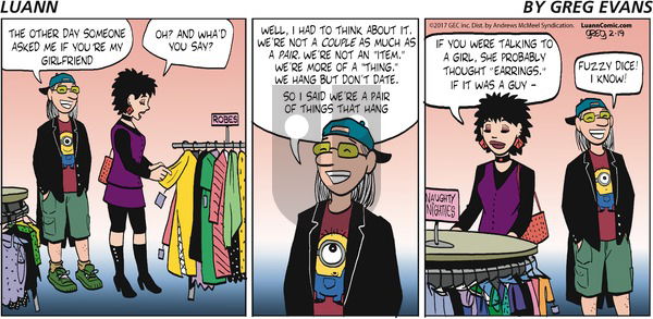 Luann on Sunday February 19, 2017 Comic Strip