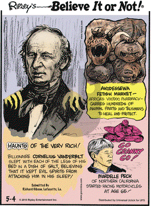 Ripley's Believe It or Not on Monday May 4, 2015 Comic Strip