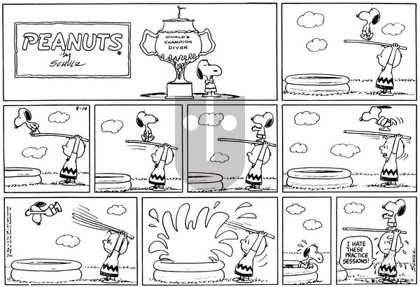 Peanuts on Sunday August 14, 1966 Comic Strip
