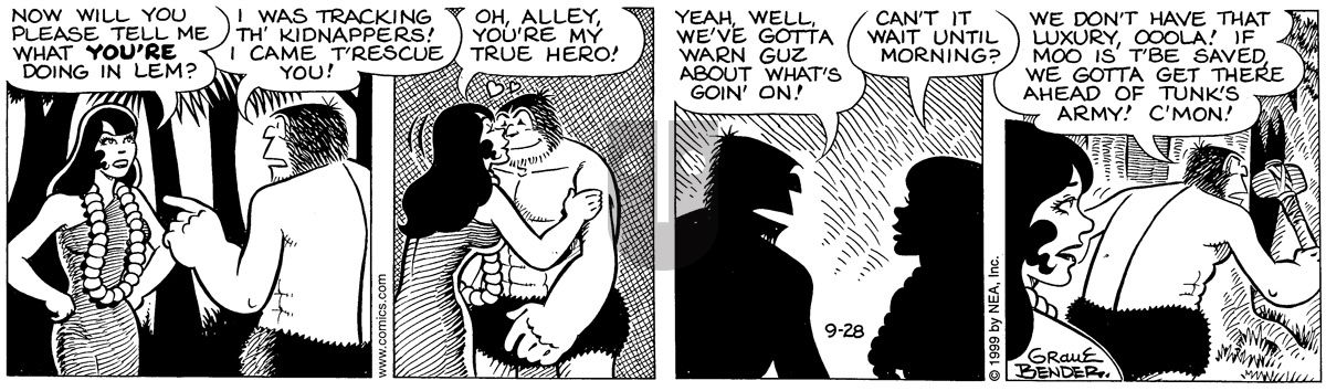 Alley Oop - Tuesday September 28, 1999 Comic Strip