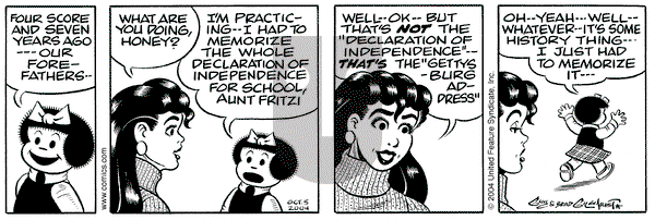 Nancy on Tuesday October 5, 2004 Comic Strip