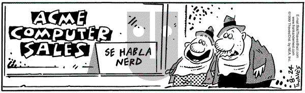 Frank and Ernest on Saturday September 4, 1999 Comic Strip