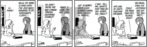 Doonesbury on Tuesday January 2, 1979 Comic Strip