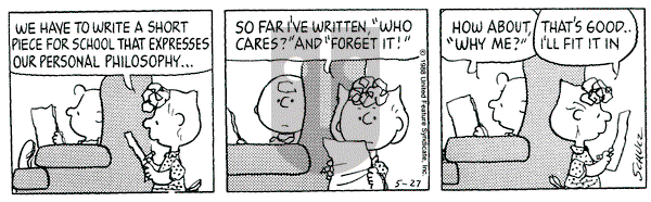 Peanuts on Friday May 27, 1988 Comic Strip