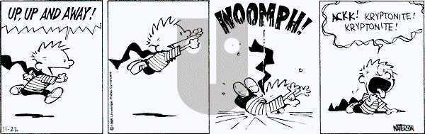 Calvin and Hobbes - Saturday November 22, 1986 Comic Strip
