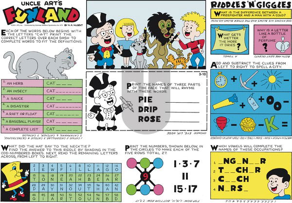 Uncle Art's Funland on Sunday March 10, 2024 Comic Strip