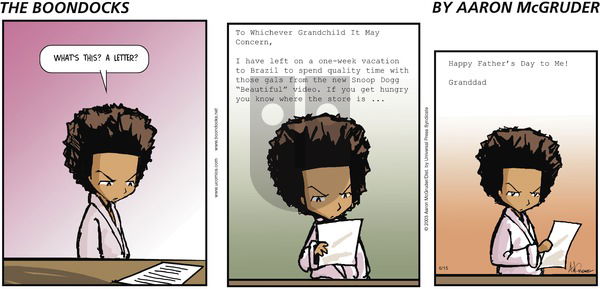 The Boondocks on Sunday June 15, 2003 Comic Strip