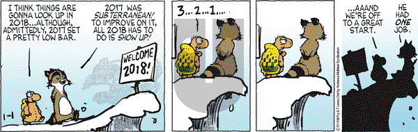 Over the Hedge on Monday January 1, 2018 Comic Strip
