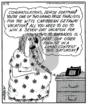 Close to Home on Sunday February 23, 1997 Comic Strip