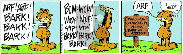 Garfield on Saturday September 6, 1997 Comic Strip