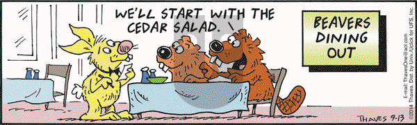 Frank and Ernest on Saturday September 13, 2014 Comic Strip