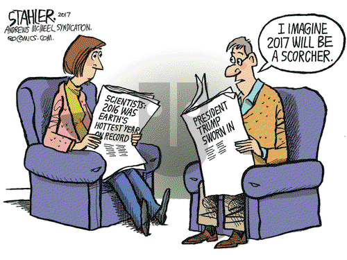 Jeff Stahler on Thursday January 19, 2017 Comic Strip