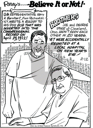 Ripley's Believe It or Not on Thursday February 12, 2004 Comic Strip