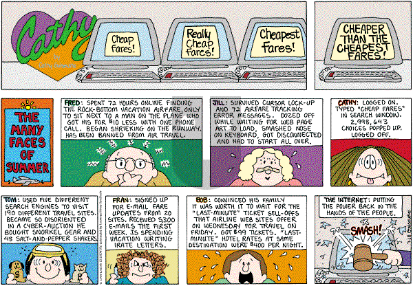 Cathy Classics - Sunday July 18, 1999 Comic Strip