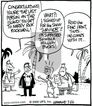 Reality Check on Saturday July 22, 2000 Comic Strip