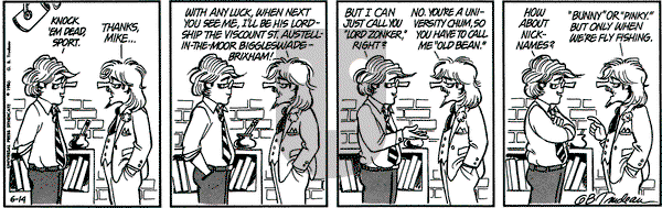 Doonesbury on Saturday June 14, 1986 Comic Strip