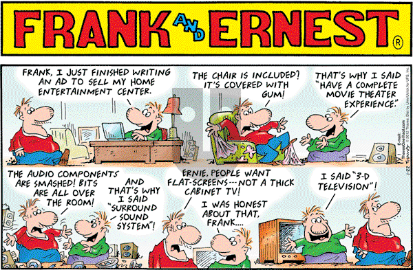 Frank and Ernest - Sunday January 22, 2012 Comic Strip