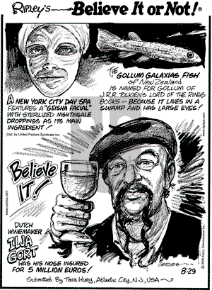 Ripley's Believe It or Not on Friday August 29, 2008 Comic Strip