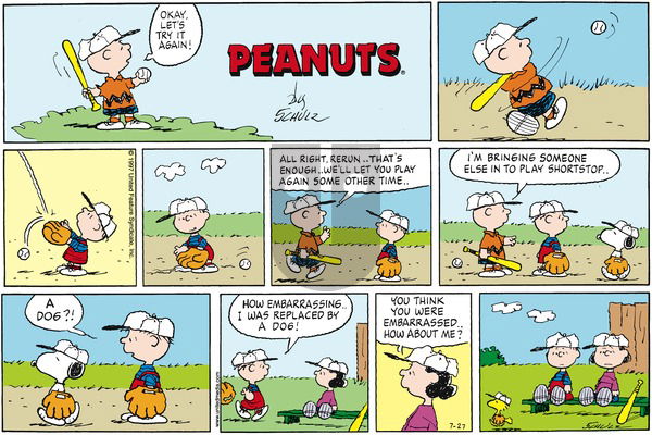 Peanuts on Sunday July 27, 1997 Comic Strip