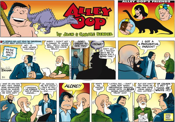 Alley Oop on Sunday March 1, 2009 Comic Strip