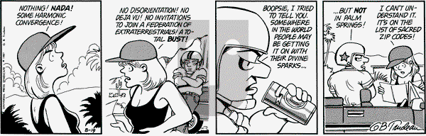 Doonesbury on Wednesday August 19, 1987 Comic Strip
