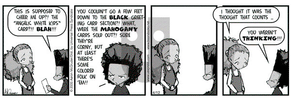 The Boondocks - Wednesday April 12, 2000 Comic Strip