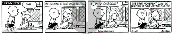 Peanuts on Tuesday October 25, 1955 Comic Strip