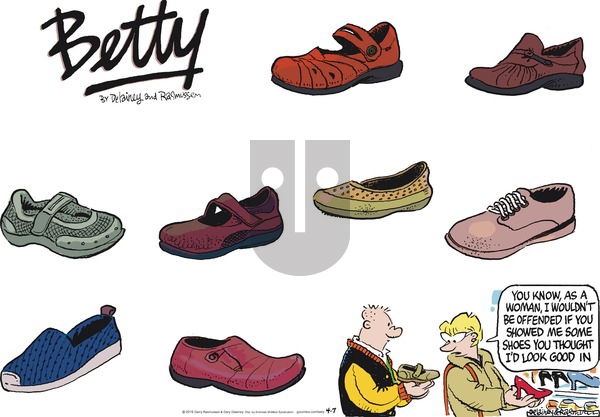 Betty on Sunday April 7, 2019 Comic Strip