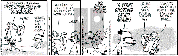 Over the Hedge on Saturday December 28, 2002 Comic Strip