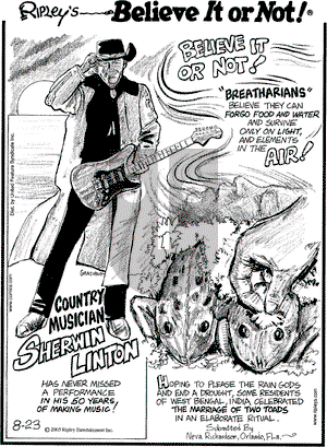 Ripley's Believe It or Not on Thursday October 13, 2005 Comic Strip