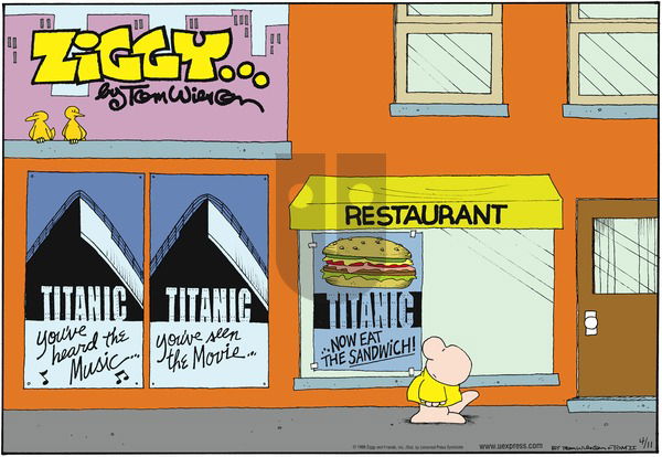 Ziggy on Sunday April 11, 1999 Comic Strip